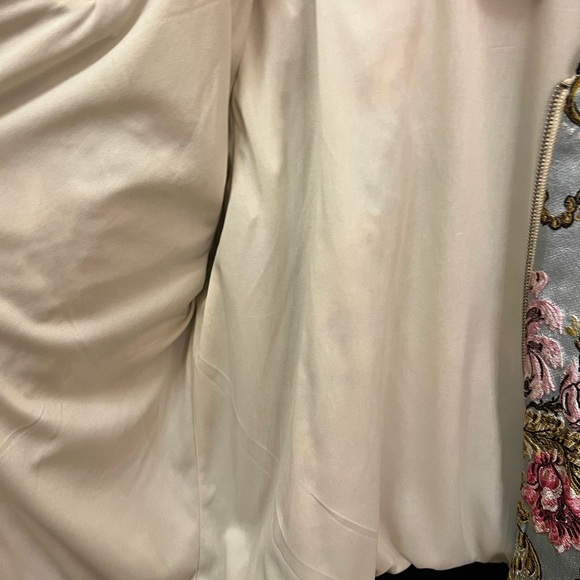 Christina Women's Floral Bomber Jacket - Blue and Pink - Picture 3 of 5